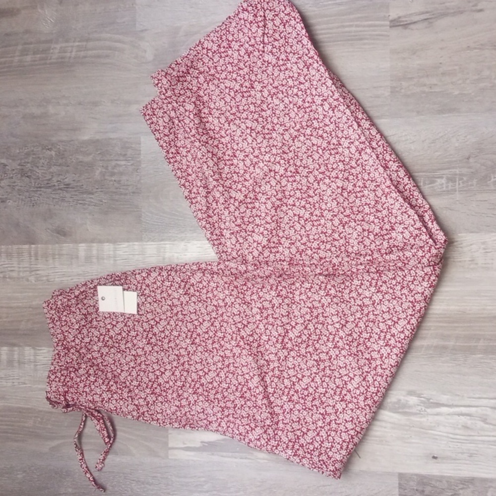 Ultra Flirt Red Floral Wide Leg Pants